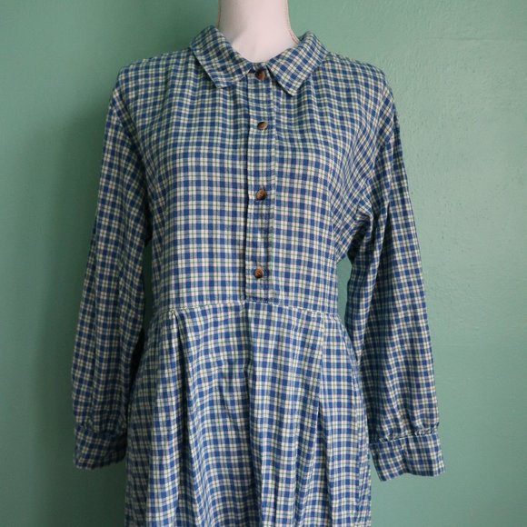 Hanna Andersson Dresses & Skirts - Hanna Andersson Plaid Flannel Long Sleeve Dress